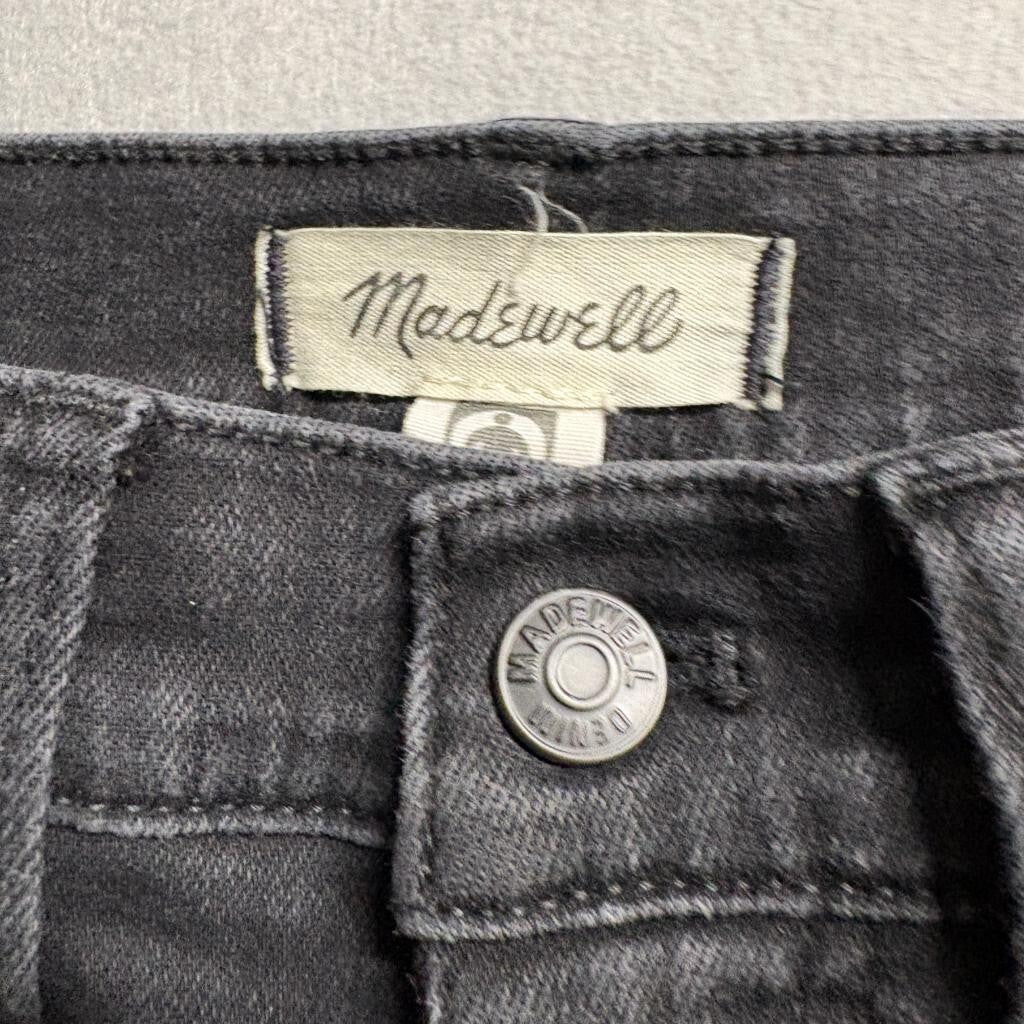 Madewell Stovepipe Jeans Womens 28 Black High Rise Straight Leg Denim