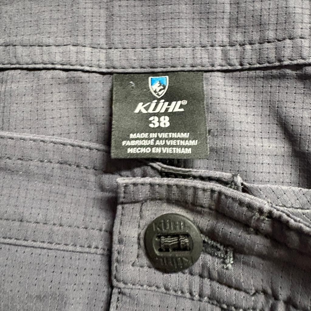 Kuhl Mens Shorts Size 38 Gray Ripstop Polyester Hiking Trail Outdoor