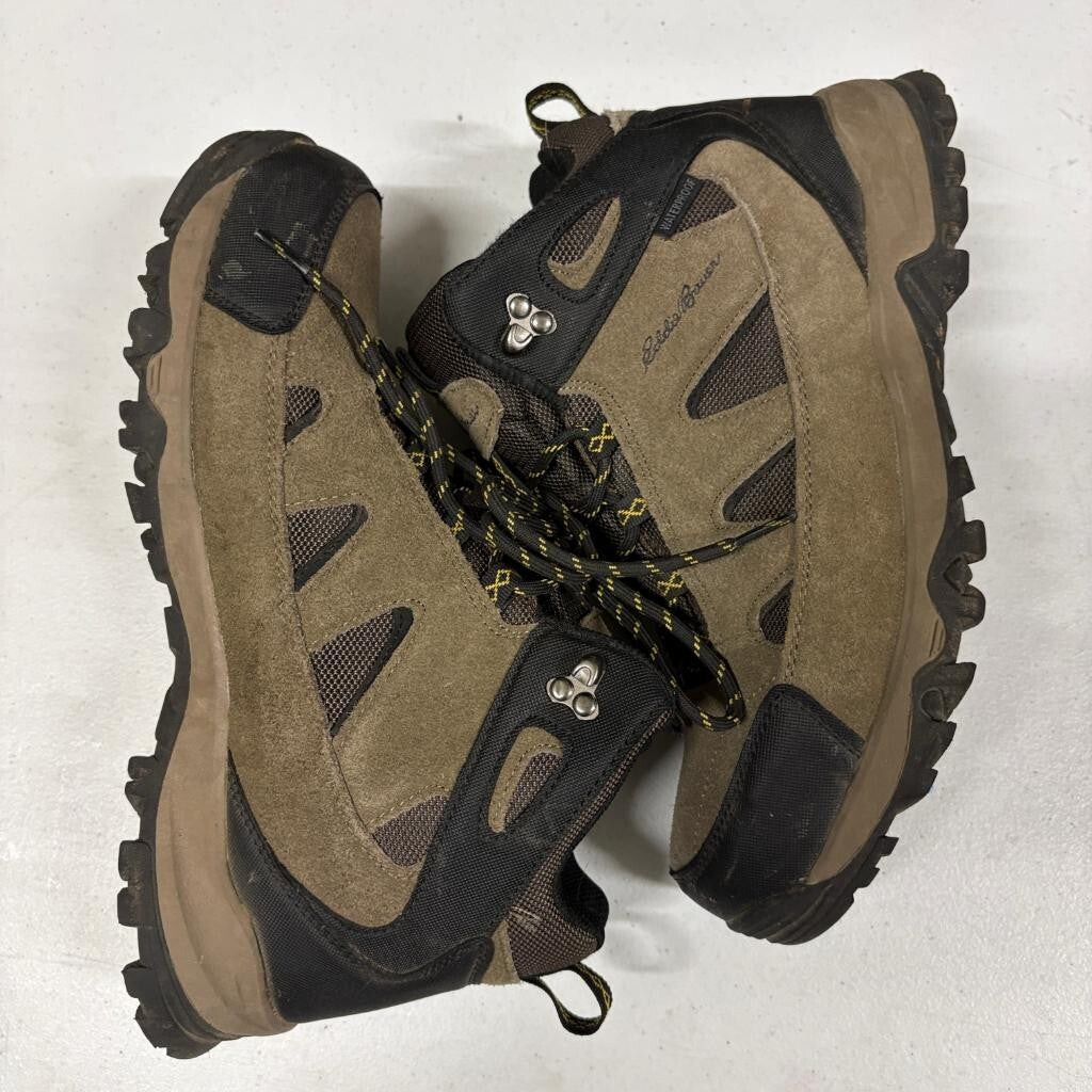 Eddie Bauer Brighton Mens 10.5 M Brown Suede Leather Waterproof Hiking Boots