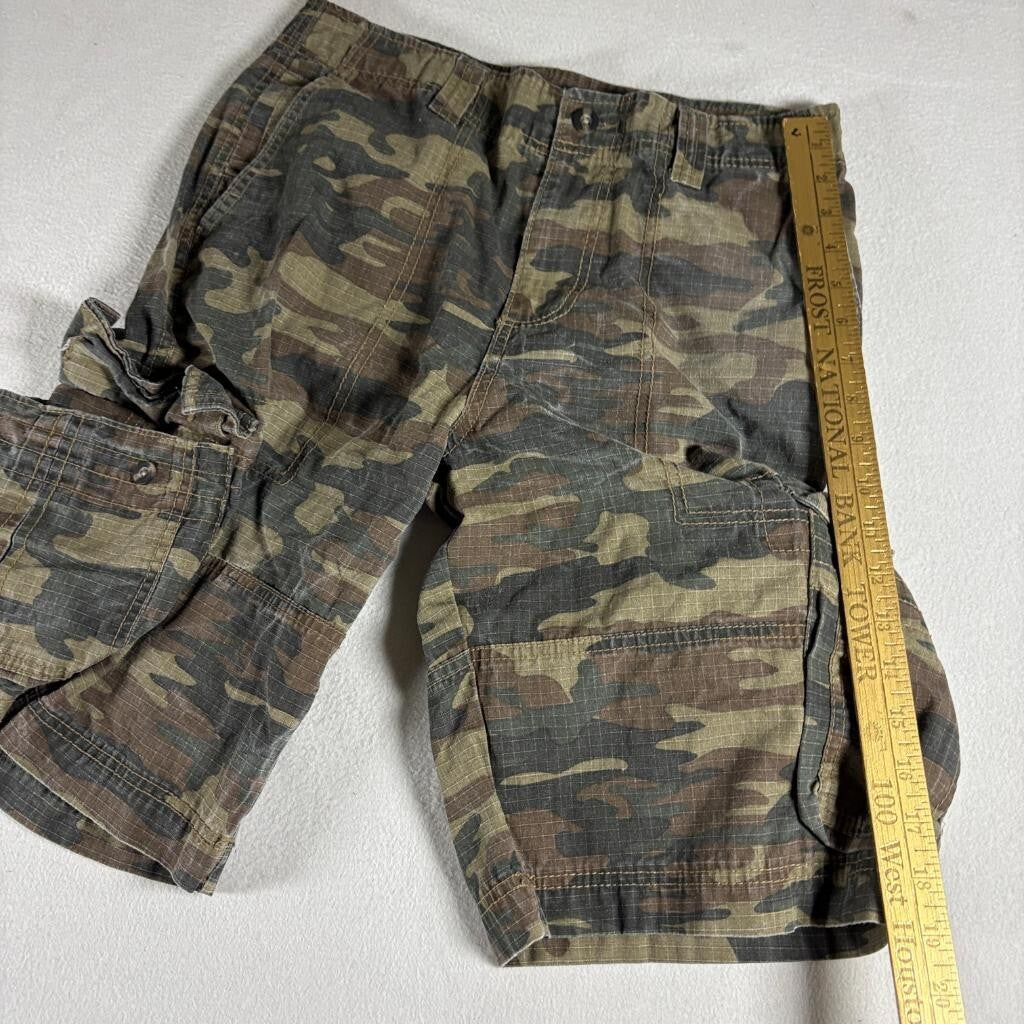 Mossimo Supply Co Mens Cargo Shorts Size 30 Camo Green Brown Ripstop Cotton