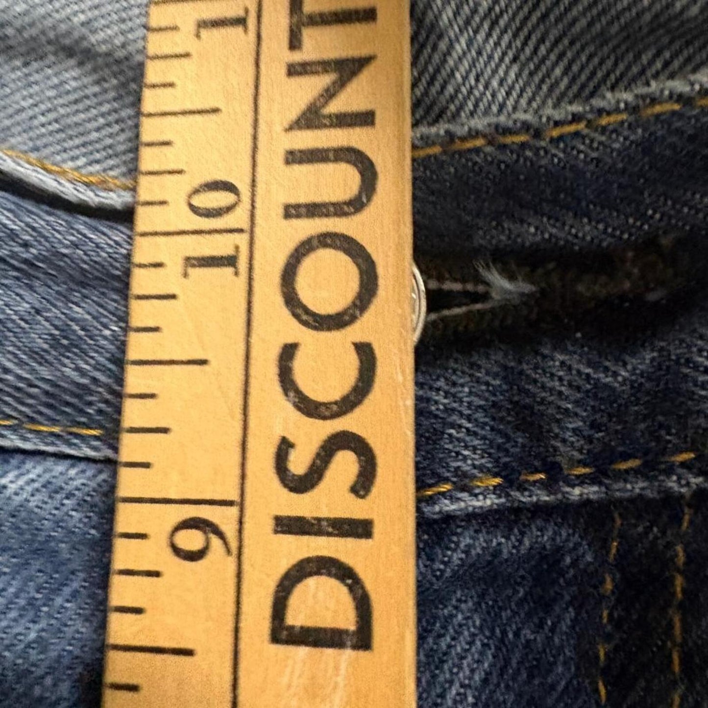 Levis 505 Regular Fit Jeans Mens 36x32 Blue Denim Straight Leg Distressed Hems