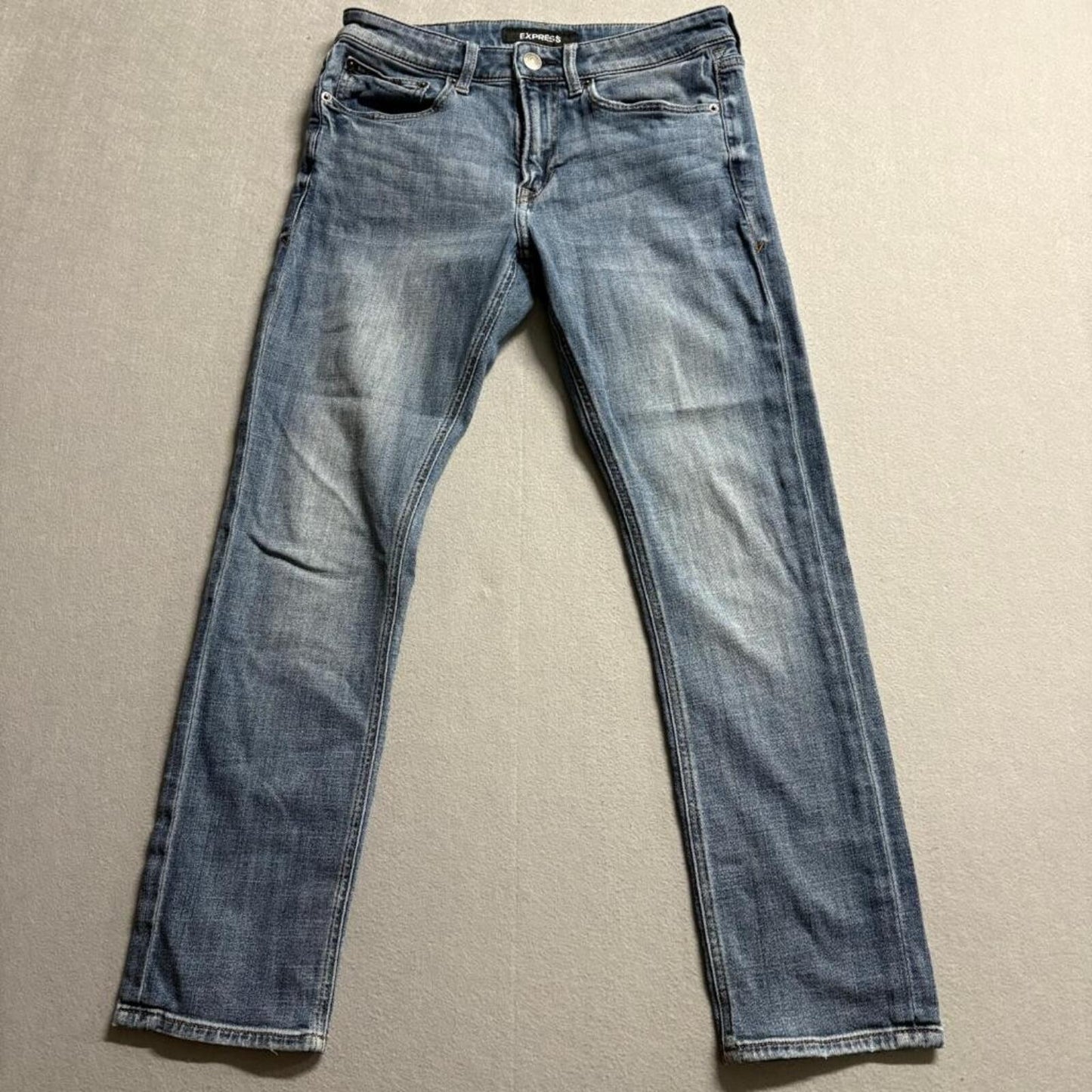 Express Jeans Mens 30x30 Slim Fit Blue Stretch Soft Cotton Denim