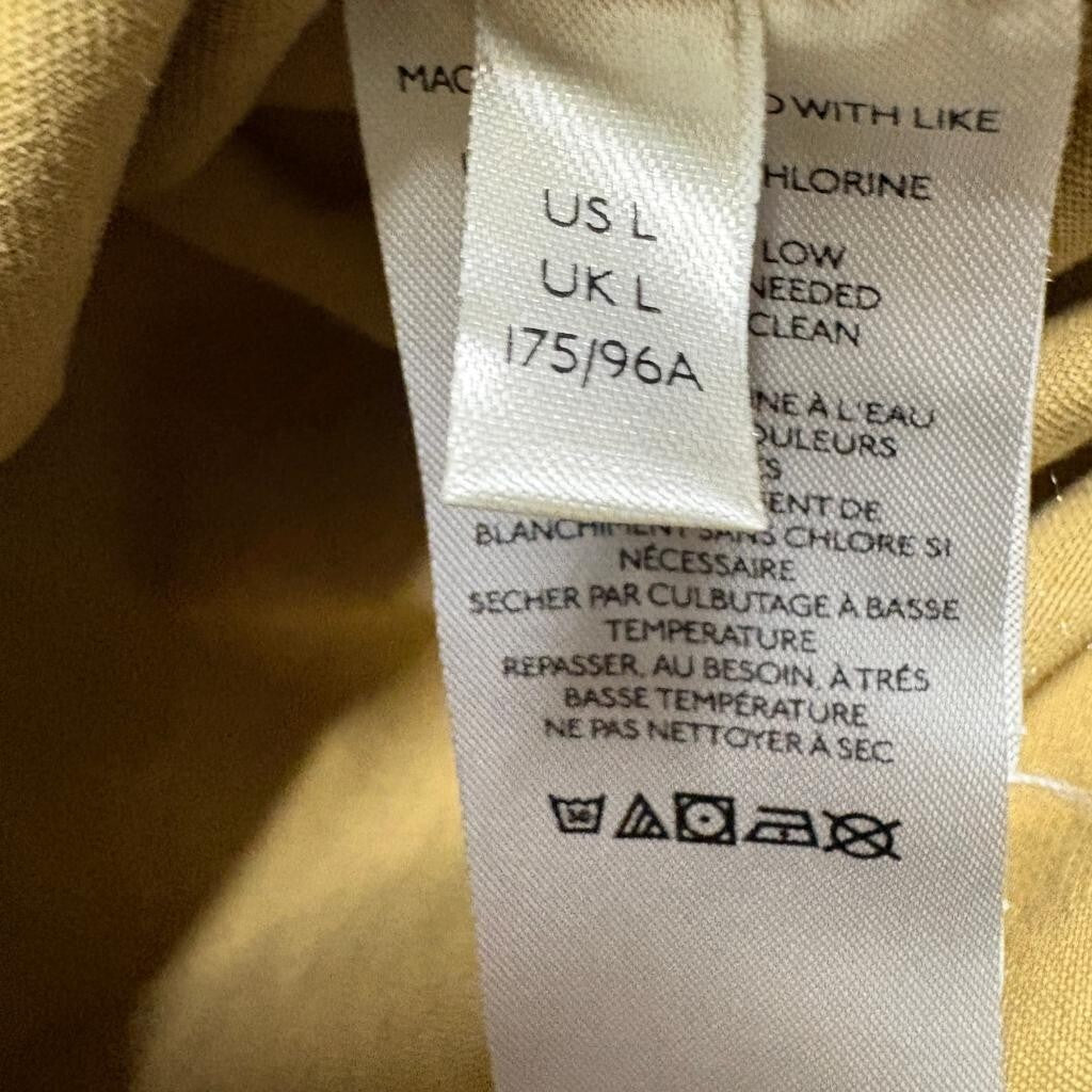 BDG Urban Outfitters Utility Shirt Womens Large Mustard Yellow Cotton Button Up