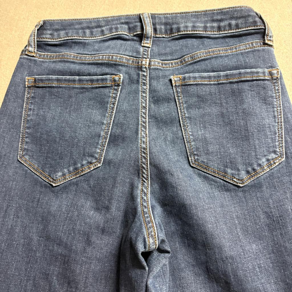 Lauren Conrad Flare Jeans Womens 4 Blue Denim High Rise Patch Pocket Boho 30