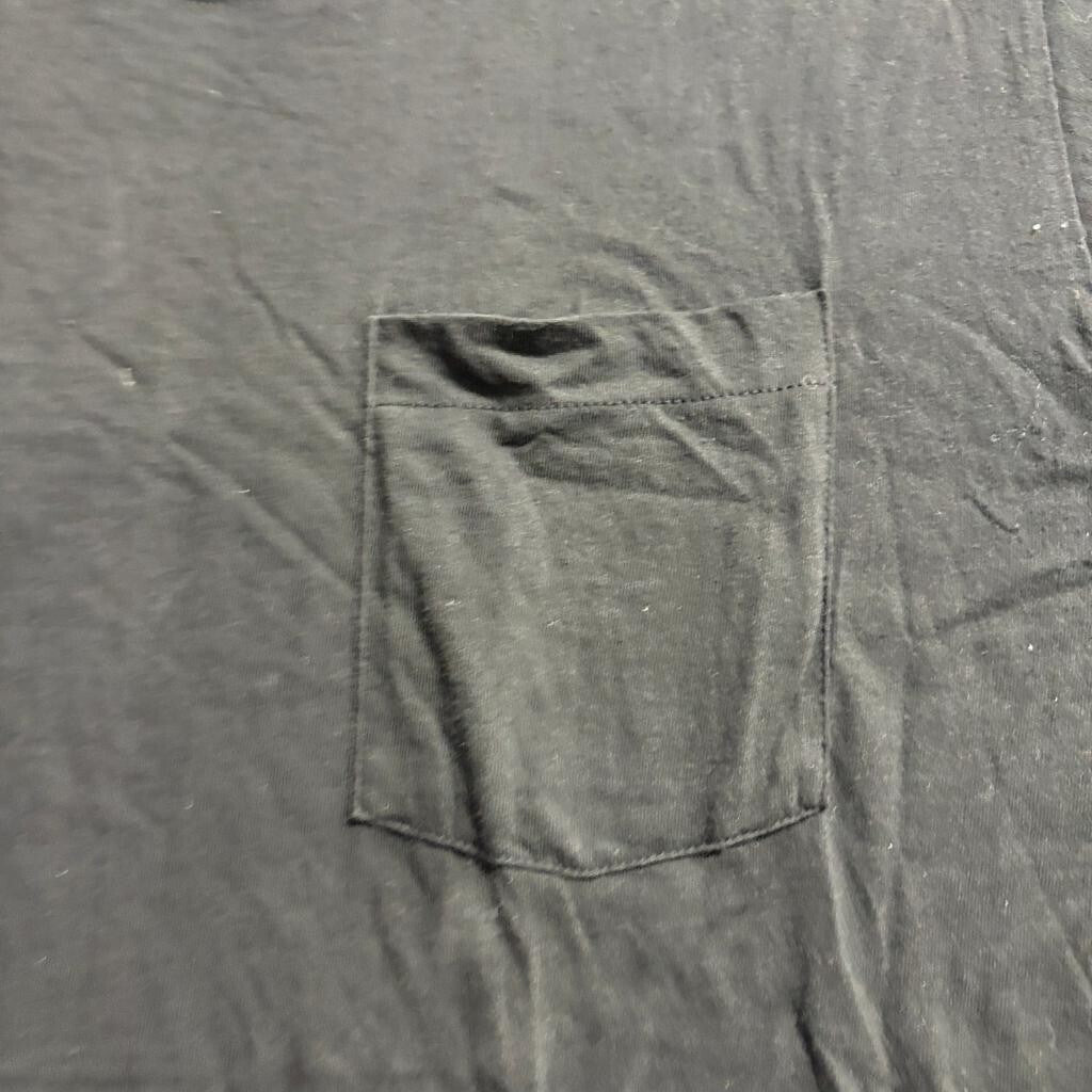 Vintage 90s Fruit of the Loom Blank Pocket T-Shirt Mens XL Black Single Stitch