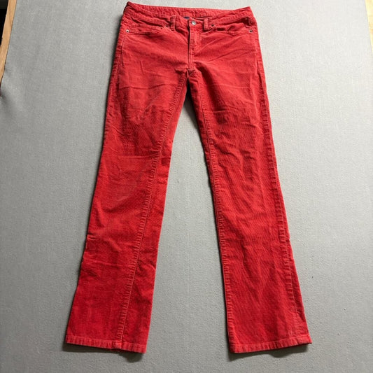 Patagonia Corduroy Pants Womens 28 Red Organic Cotton Stretch Straight Leg