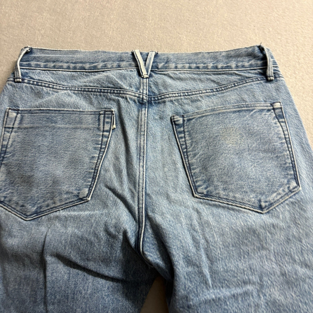 3x1 NYC W3 Fringe Crop Jeans Womens Size 25 Blue Denim Straight Leg Made in USA