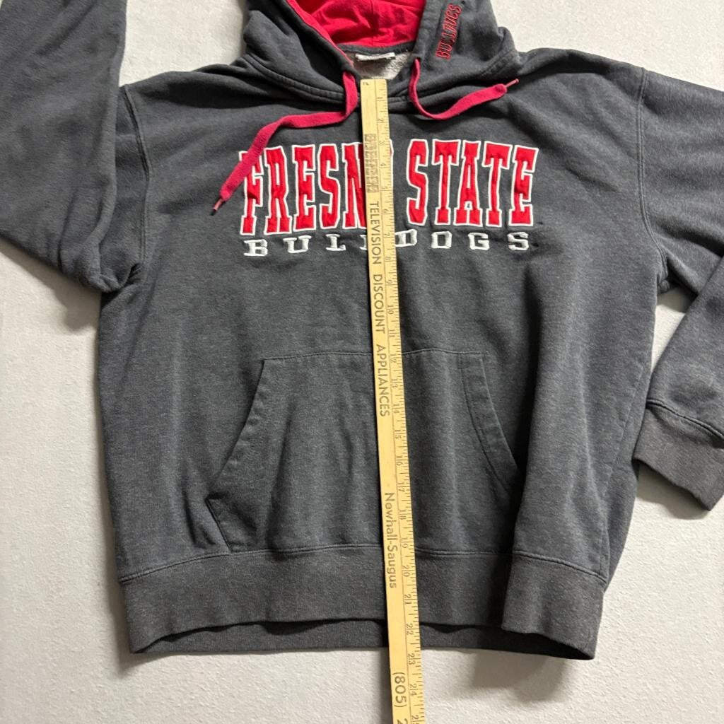 Fresno State Bulldogs Stadium Athletics Hoodie Mens XL Gray Red NCAA Sweatshirt