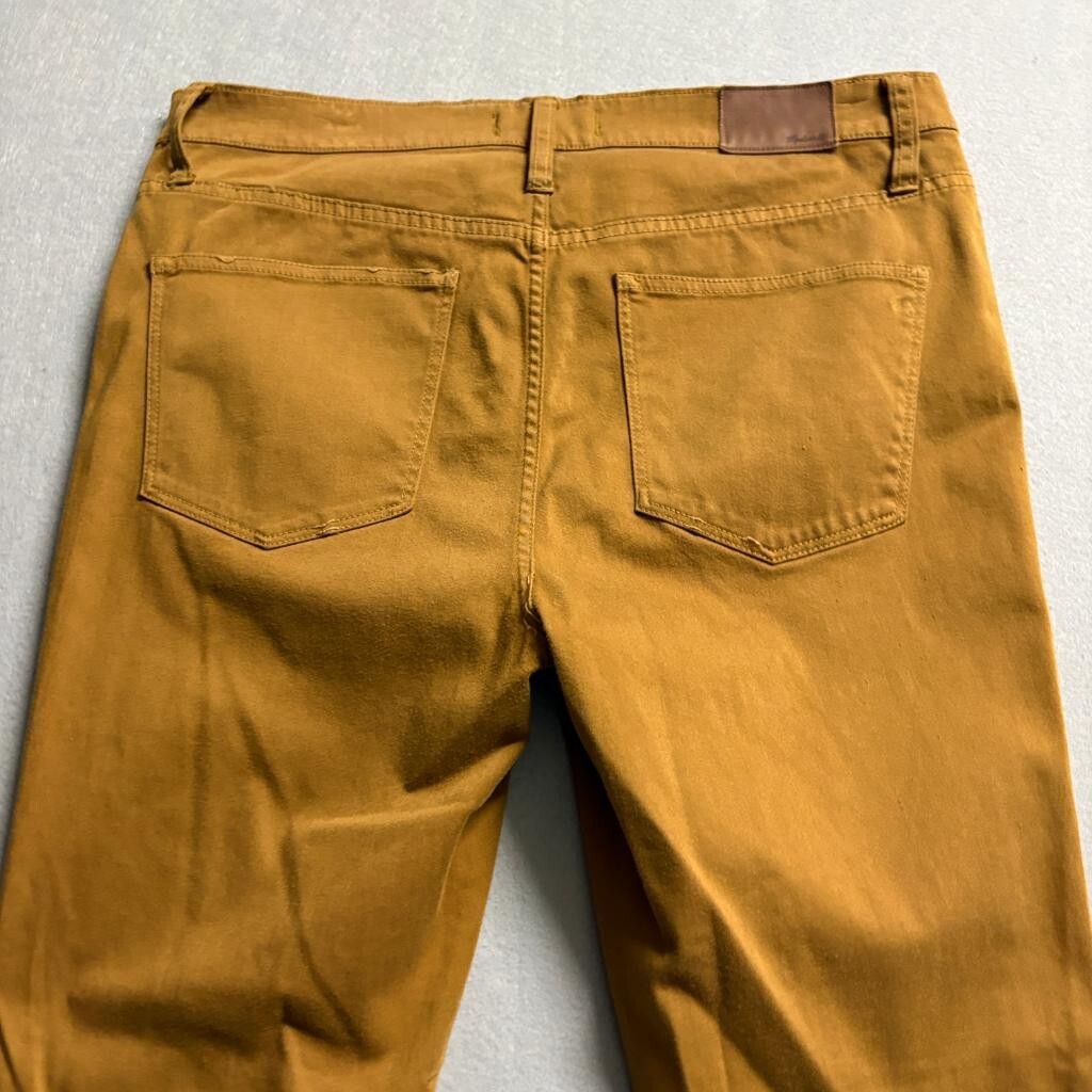Madewell 9 High Rise Skinny Jeans Womens 32 Brown Mustard Cotton Blend Stretch