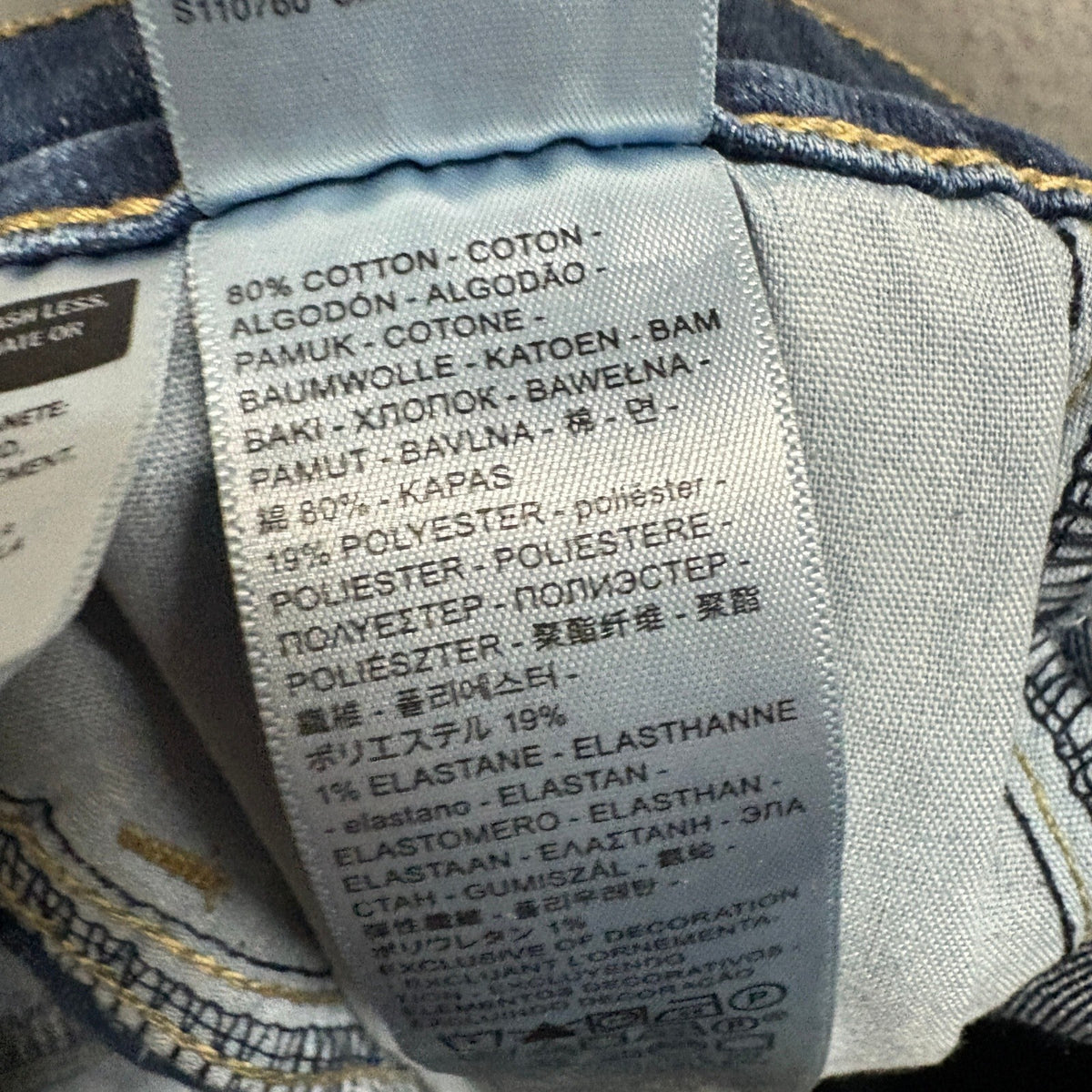 Levi's 725 High Rise Bootcut Jeans Womens 30x32 Blue Denim Front Seam Stretch