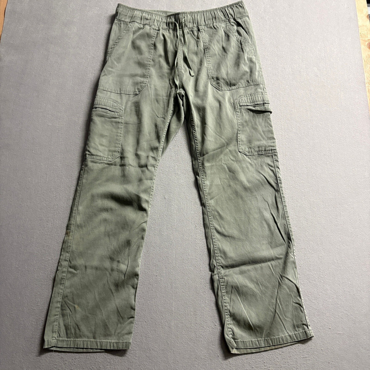 Buffalo David Bitton Cargo Pants Womens Medium Green Tencel Blend Drawstring