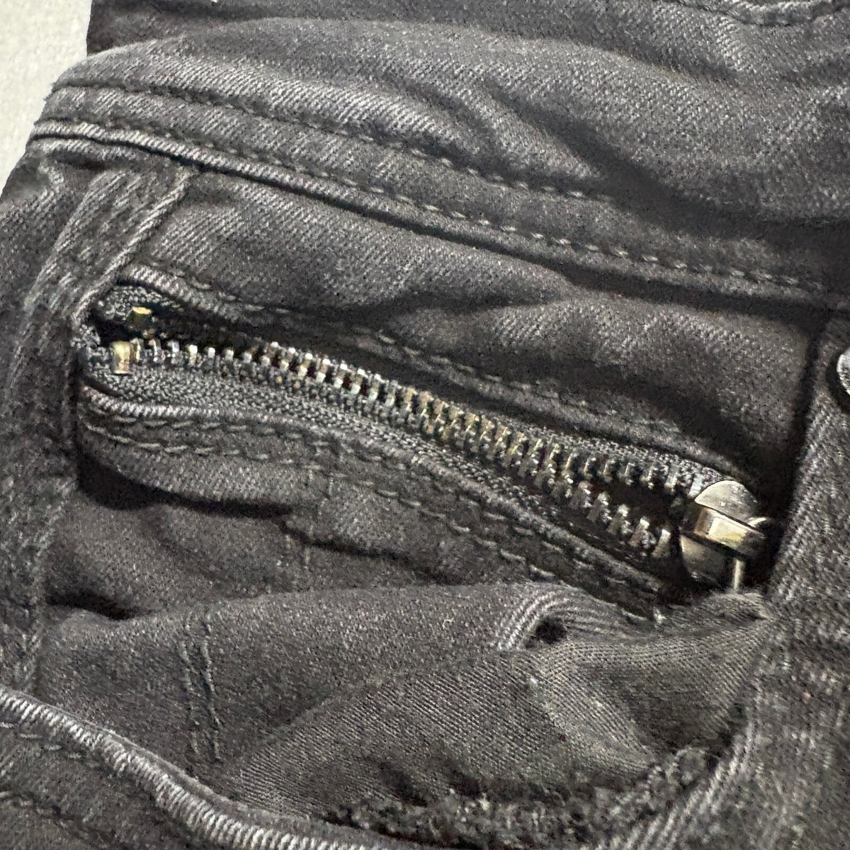 Steve's Jeans Mens 31x32 Black Slim Stretch Denim Pants Zipper Pocket Casual