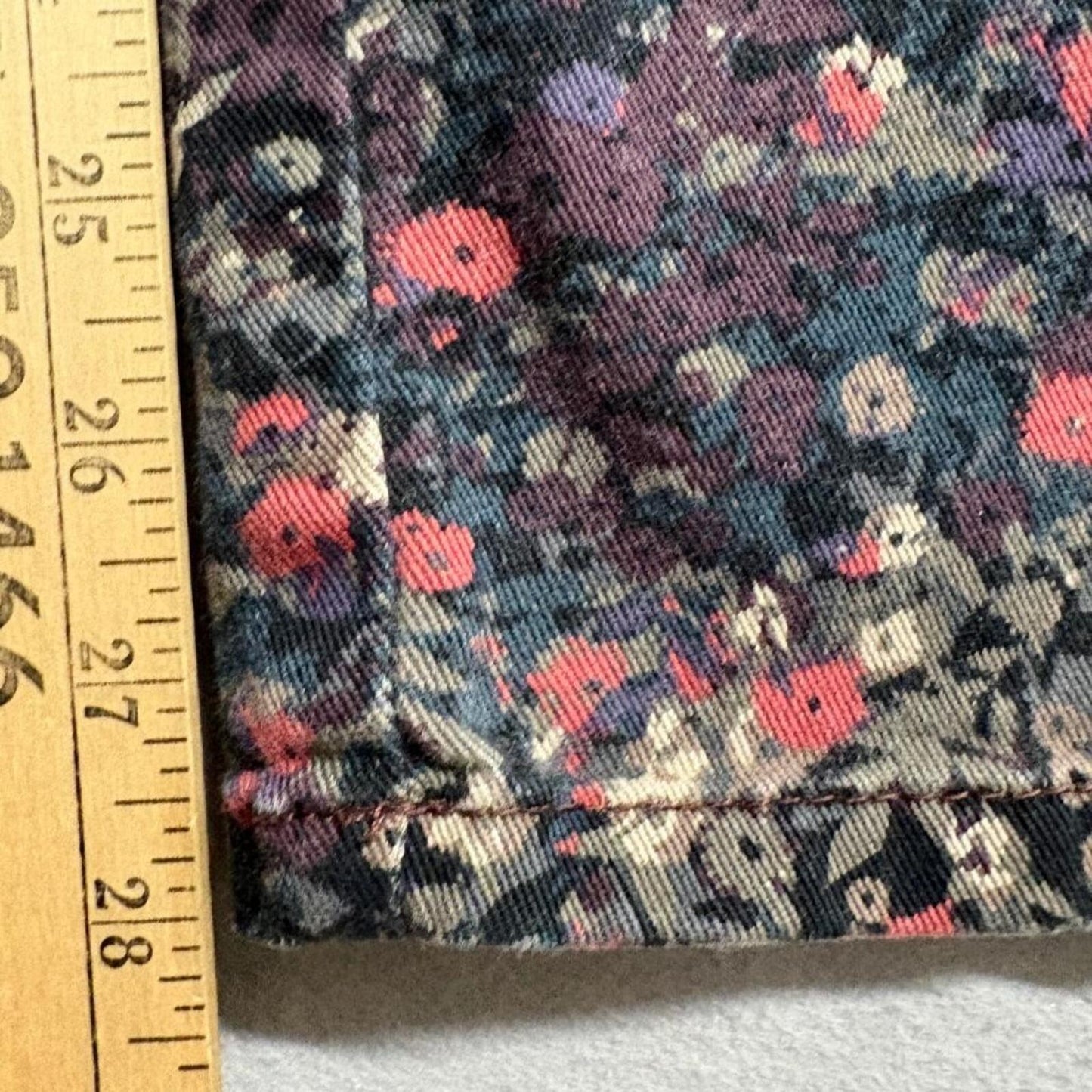 Gloria Vanderbilt Amanda Jeans Womens 12 Floral Print High Rise Straight Leg