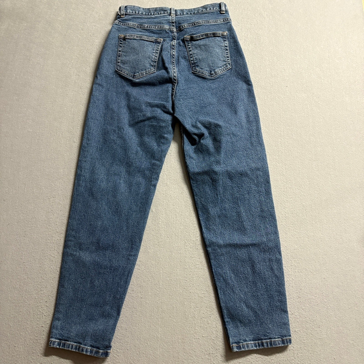 Ruisin Womens High Rise Mom Jeans Size 26 Medium Wash Stretch Denim Tapered Leg