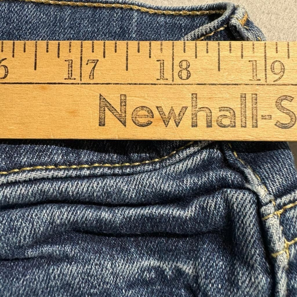 Hollister Jeans Mens 38x36 Blue Denim Distressed Straight Leg Stretch