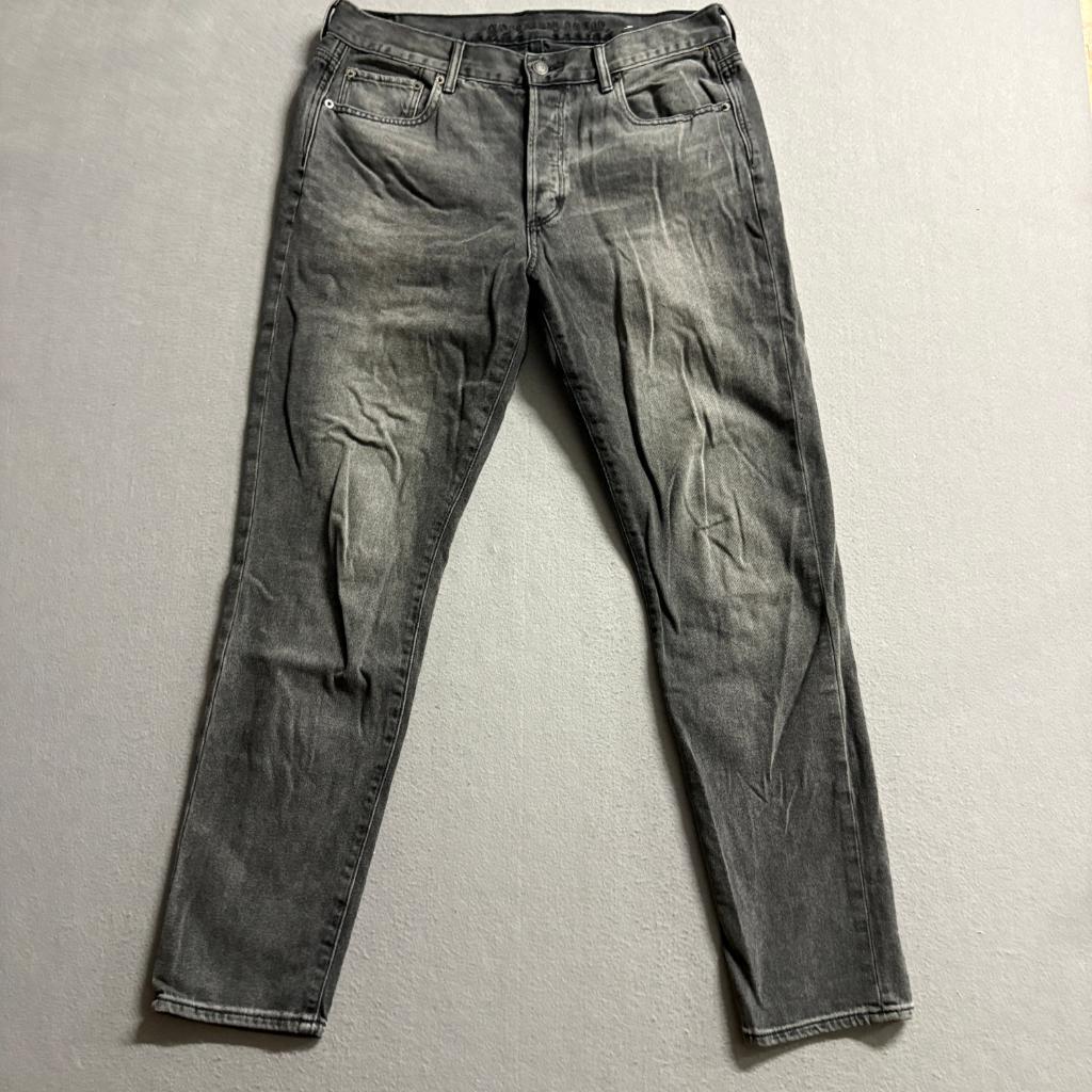 American Eagle Tomgirl Slim Jeans Womens Size 8 Gray Denim Button Fly Stretch