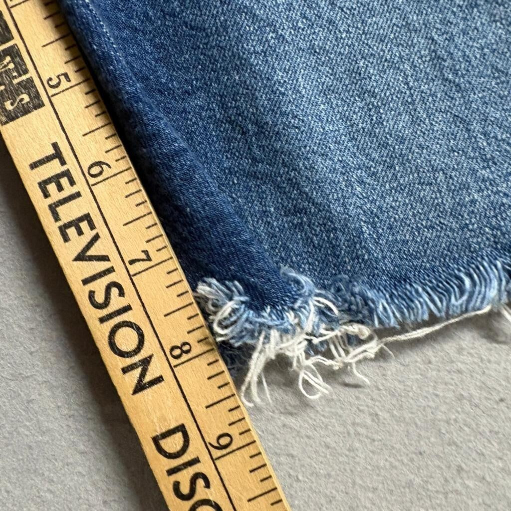 Loft Denim Bermuda Shorts Womens Size 27 4 Blue Jean Frayed Raw Hem Cut Off