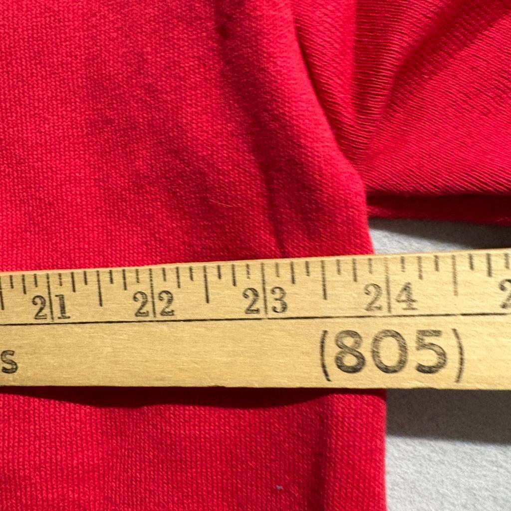 Vintage Fruit of the Loom Sweatshirt Mens XL Red Short Sleeve Blank USA Made