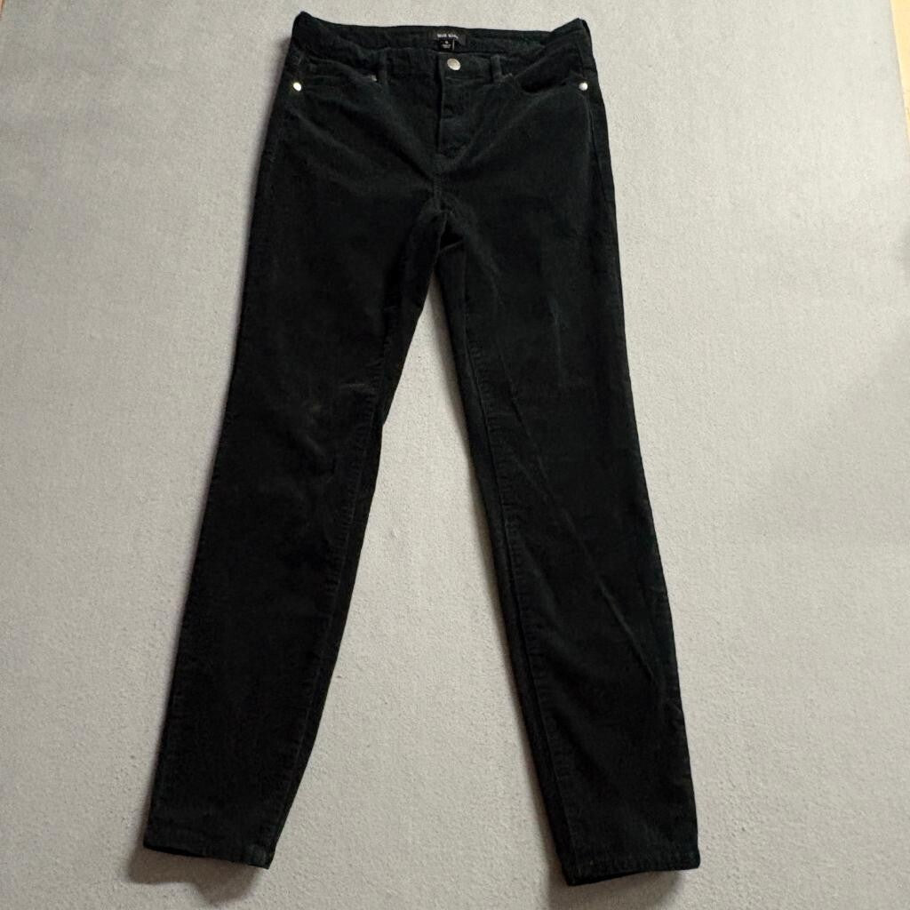 Well Worn Corduroy Pants Womens Size 6 Dark Green Skinny Five Pocket Stretch