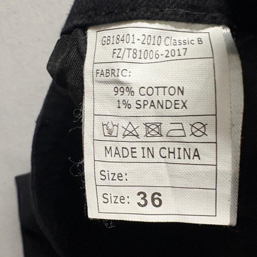 Unbranded Mens Moto Biker Cargo Jeans Black Size 36 Slim Fit Ribbed Zipper
