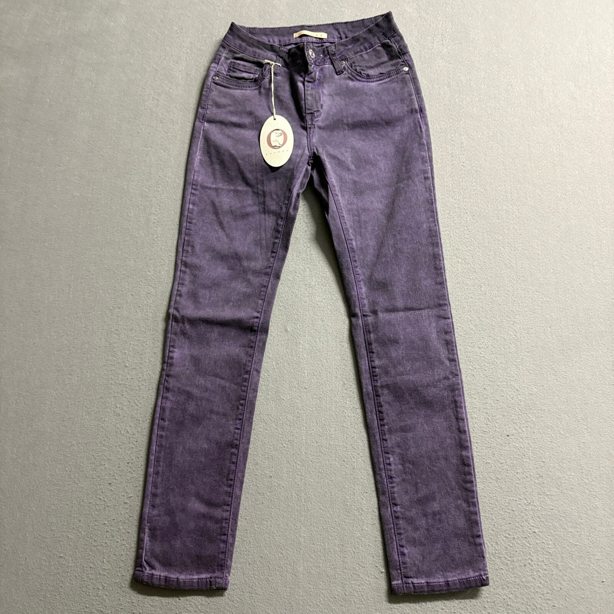 Bobore Purple Skinny Jeans Womens Size 28 S Cotton Stretch Denim Pants