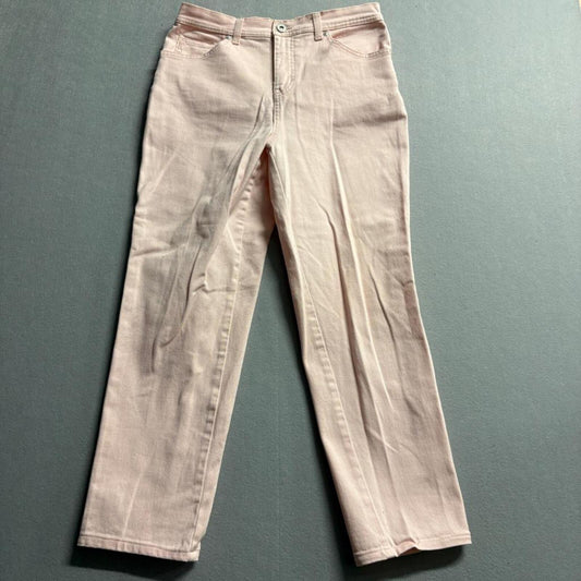 Style & Co Denim Tummy Control Tapered Leg Jeans Womens Size 8 Pink Stretch