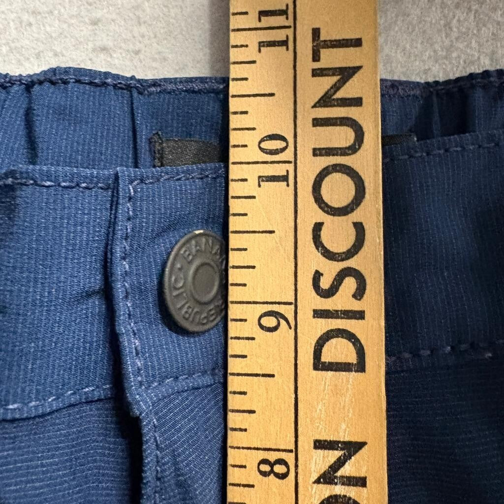 Banana Republic Mens 30 Chino Shorts Blue Stretch Cotton Blend Casual