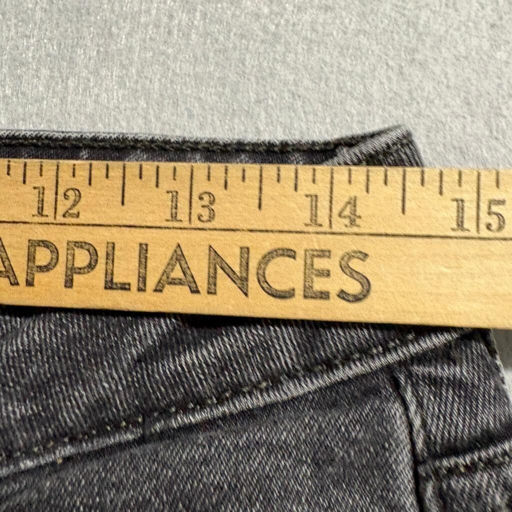 Levis 721 High Rise Skinny Jeans Womens 30 Distressed Ripped Knees Gray Denim