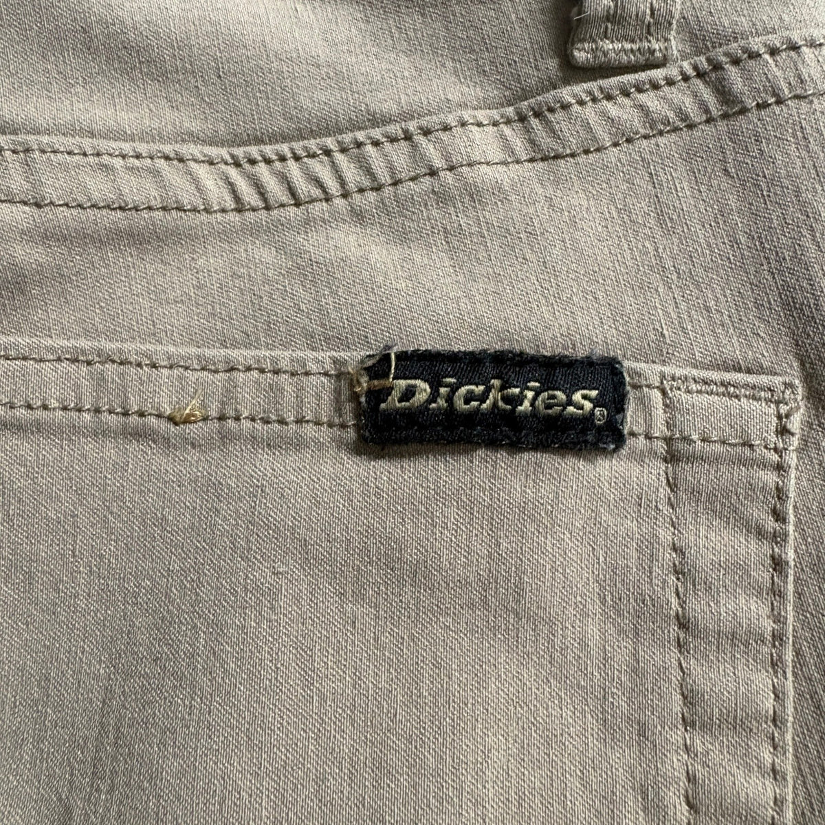 Dickies Girl Skinny Pants Womens Size 0/24 Khaki Beige Stretch Chino GM146