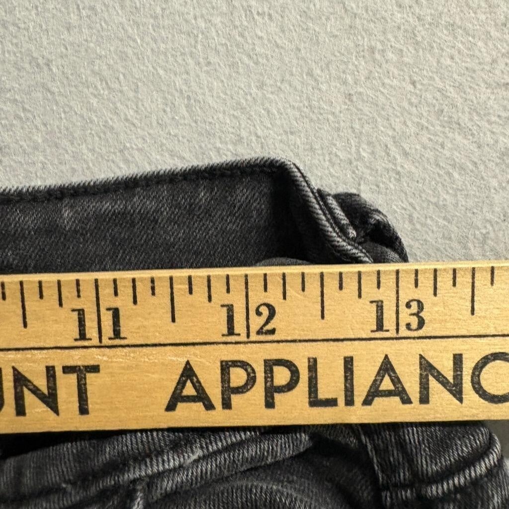 Fashion Nova Girls Size 3 Black Denim Cargo Jeans High Rise Utility Pockets