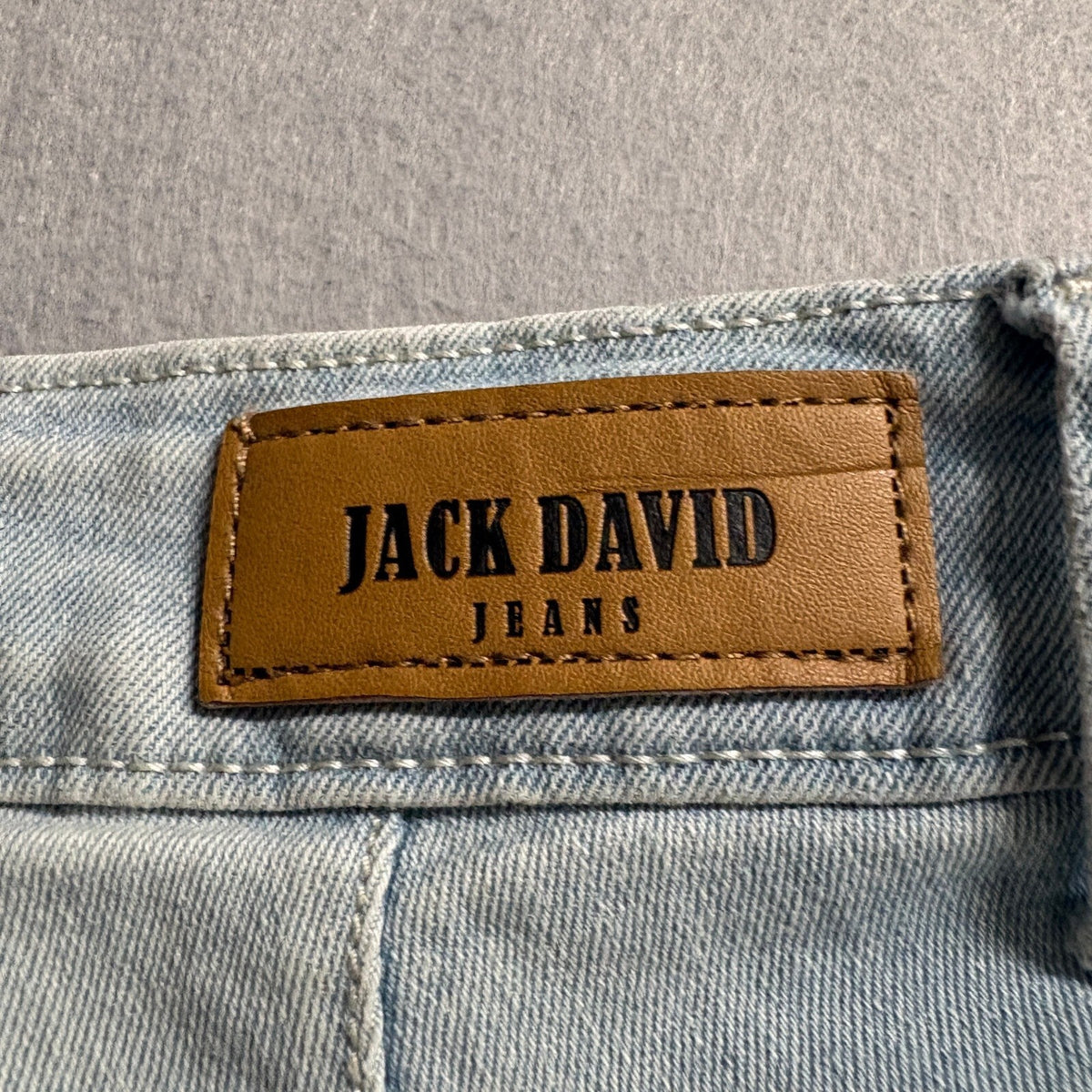 Jack David Premium Denim Lace Up Front Flare Jeans Womens Size 1 Light Wash Y2K