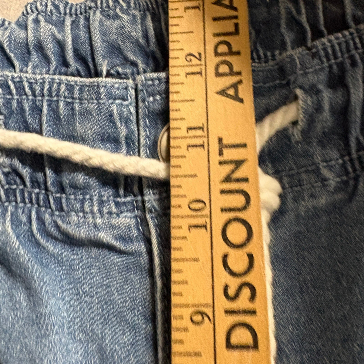 OTB Denim Joggers Mens Medium Blue Elastic Drawstring Waist Cuffed Hem Pants