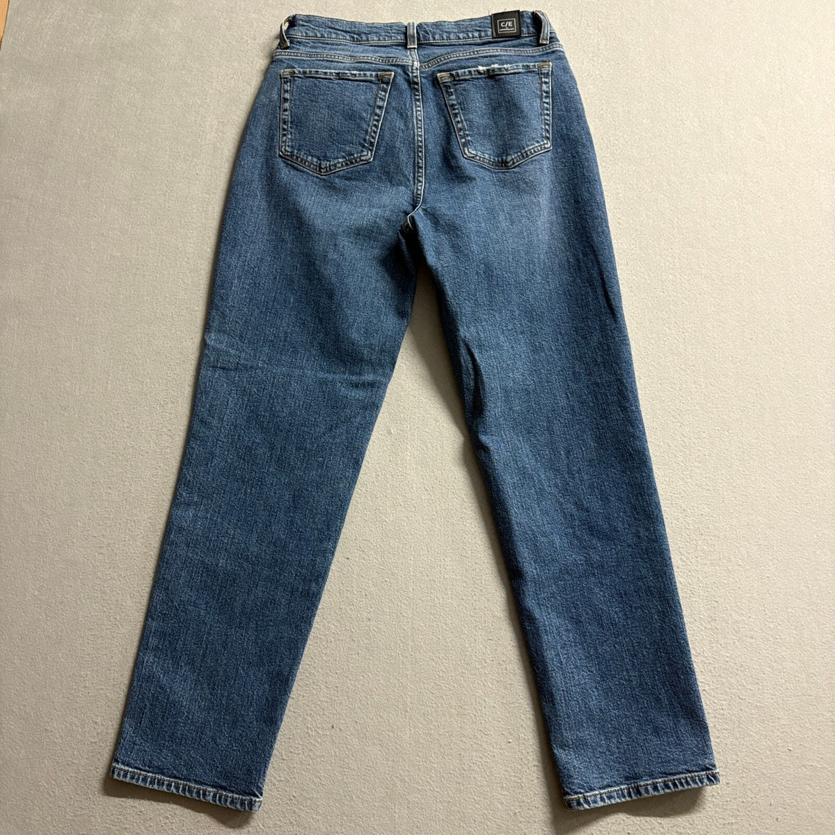 Current Elliott Women's Jeans Size 26 Blue Denim Straight Leg Mid Rise Stretch