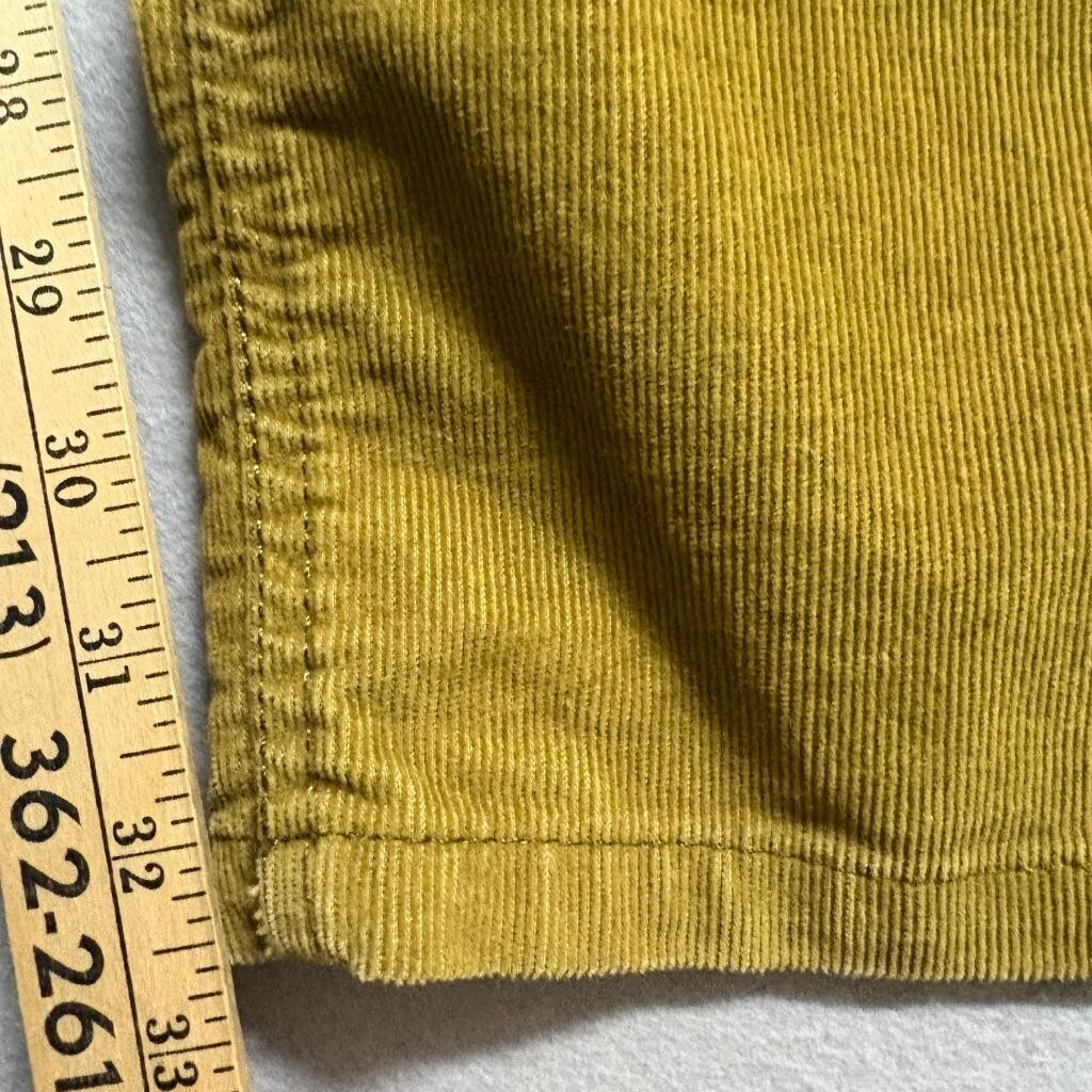 Athleta Corduroy Pants Womens 14T Tall Mustard Yellow Stretch Straight Leg