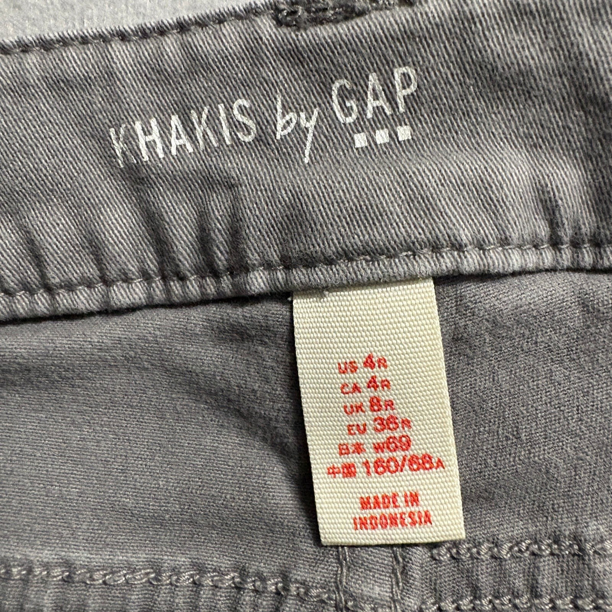 Gap Khakis Womens Cargo Pants Size 4 Regular Gray Skinny Stretch 1969 Utility