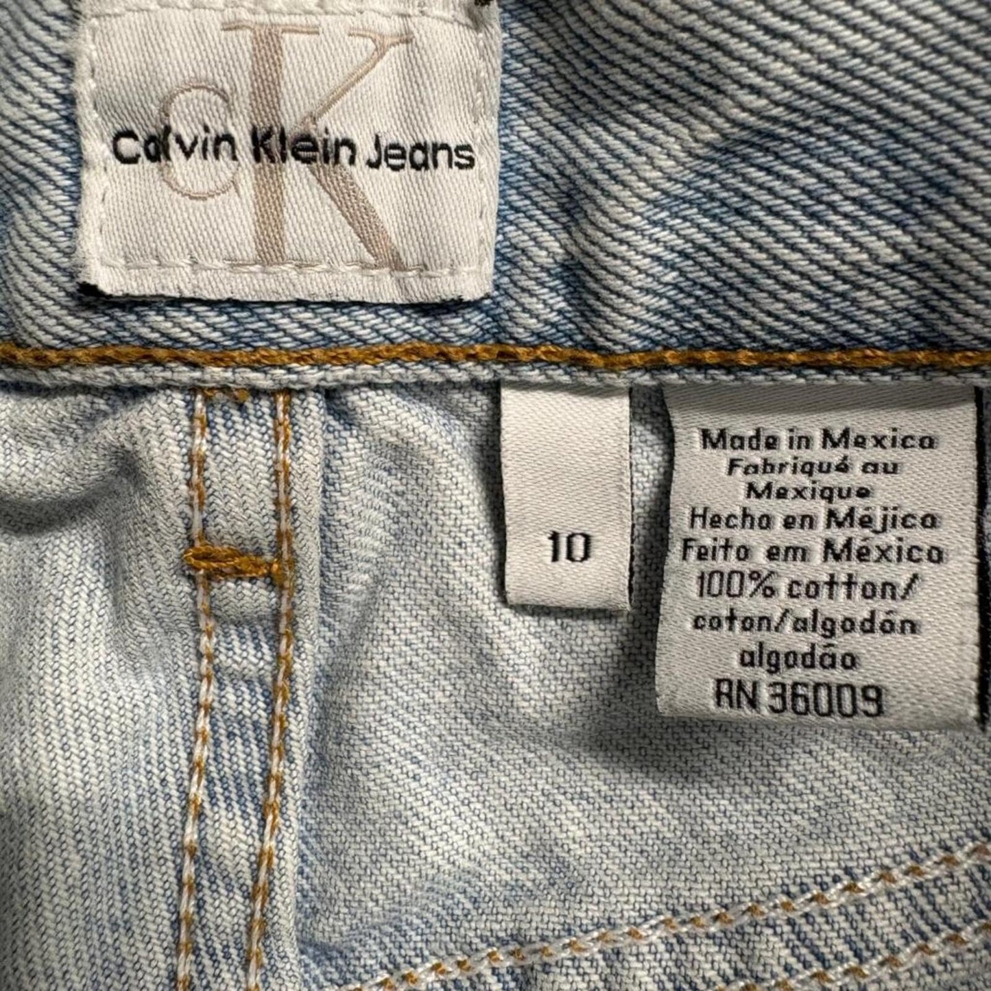 Vintage Calvin Klein Jeans Womens 10 Light Wash Denim High Rise Straight Leg