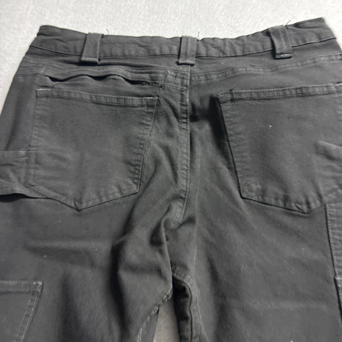 Dovetail Workwear Pants Womens Size 10 x 32 Black Utility Double Knee Cargo Work