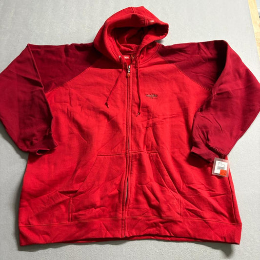 Mossimo Supply Co Hoodie Womens XXL Red Full Zip Raglan Sleeve Sweatshirt NWT