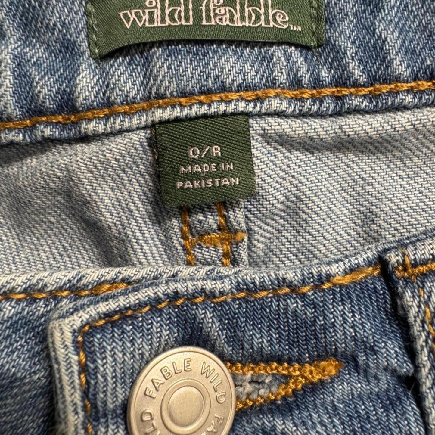 Wild Fable Mid Rise Baggy Cargo Jeans Womens Size 0 Blue Denim Wide Leg Pants