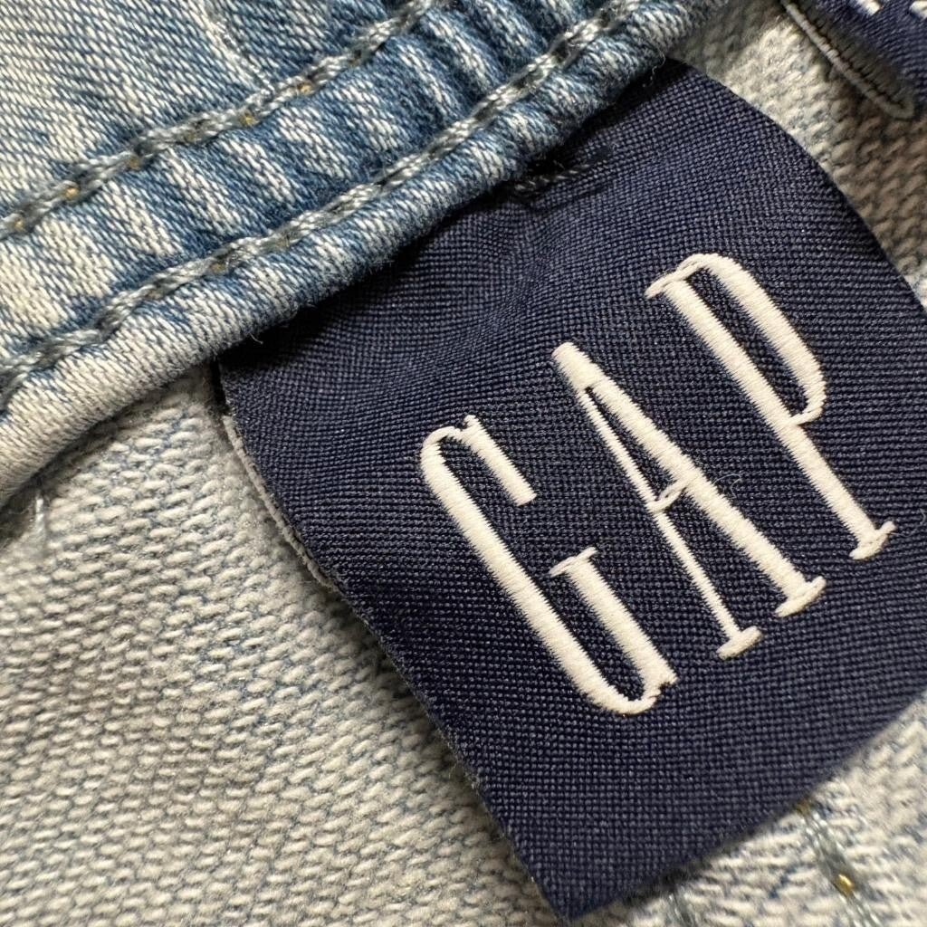 Gap Wide Leg Denim Joggers Womens Small Regular Light Wash Elastic Waist