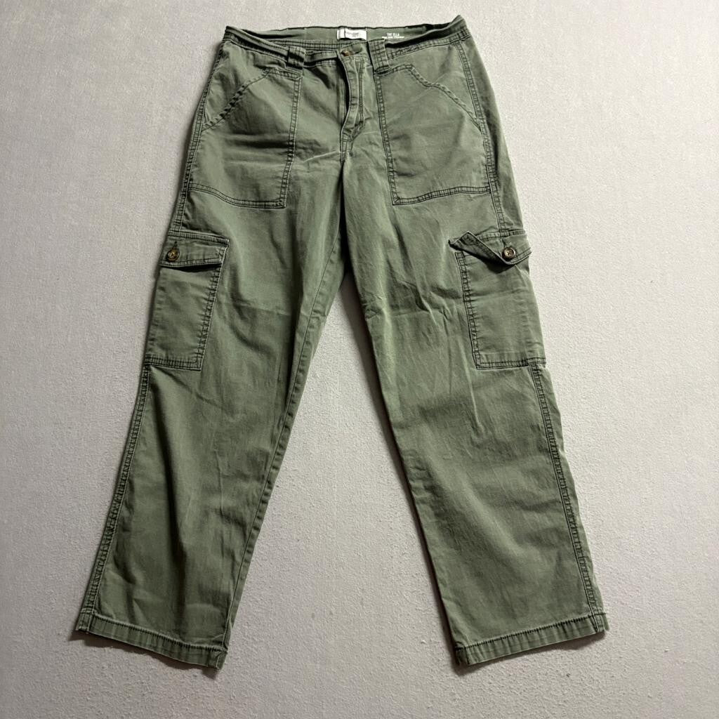 Kensie Jeans The Ella High Rise Straight Cargo Pants Womens Size 8/29 Green