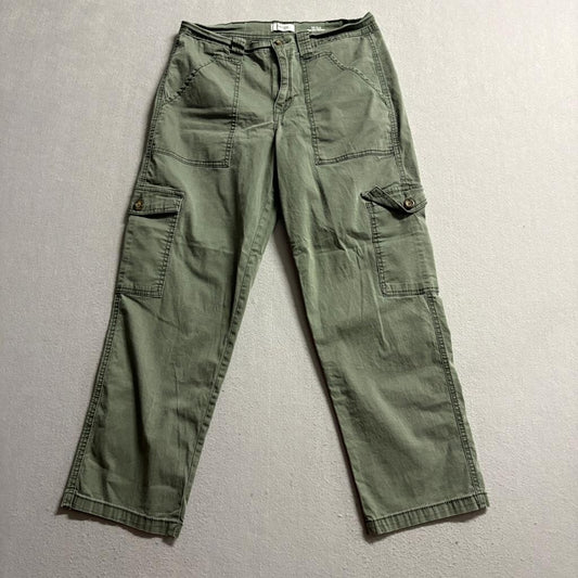 Kensie Jeans The Ella High Rise Straight Cargo Pants Womens Size 8/29 Green