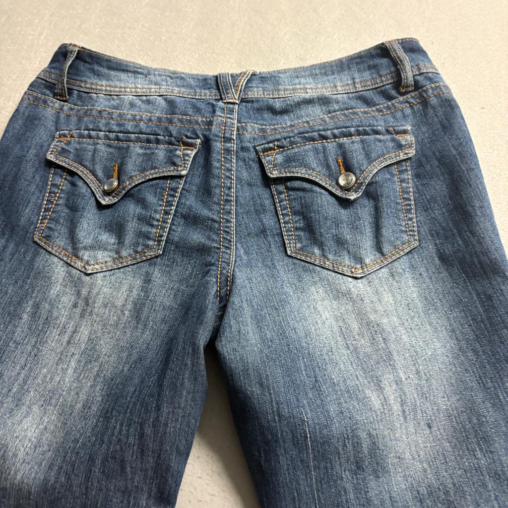 Bongo Skinny Jeans Womens Size 11 Blue Denim Stretch Mid Rise Faded Wash