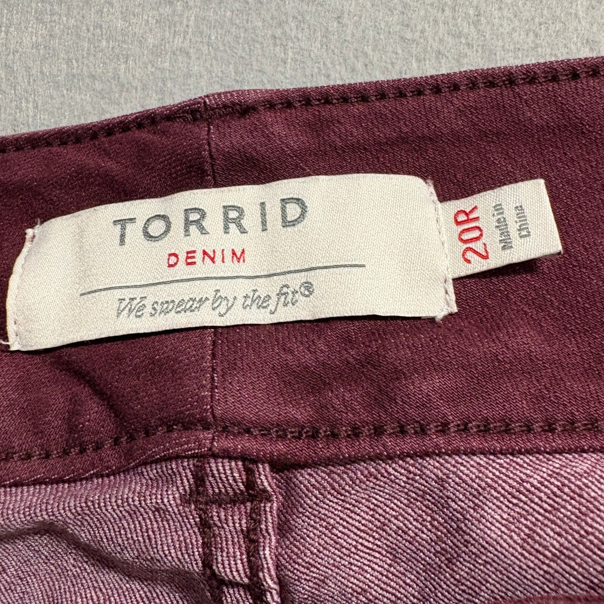 Torrid Womens Jeggings Size 20R Burgundy Red Zip Pocket Stretch Skinny Jeans