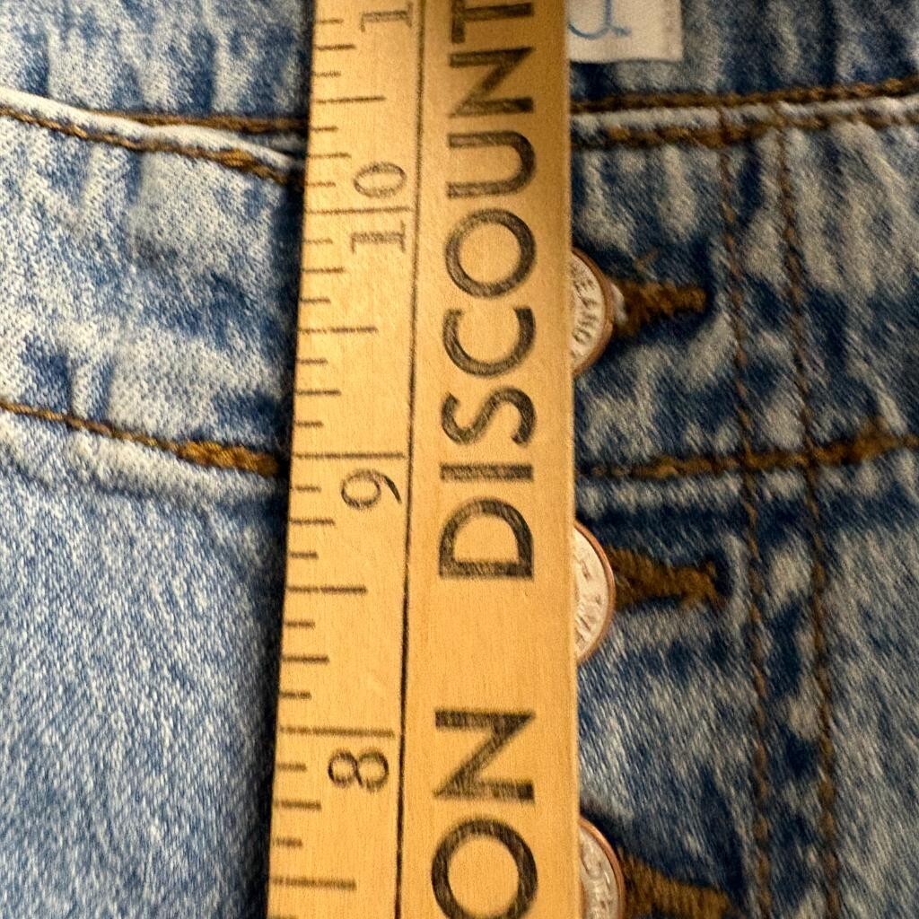 Time and Tru Wide Leg Jeans Womens Size 6 Blue Denim Button Fly High Rise