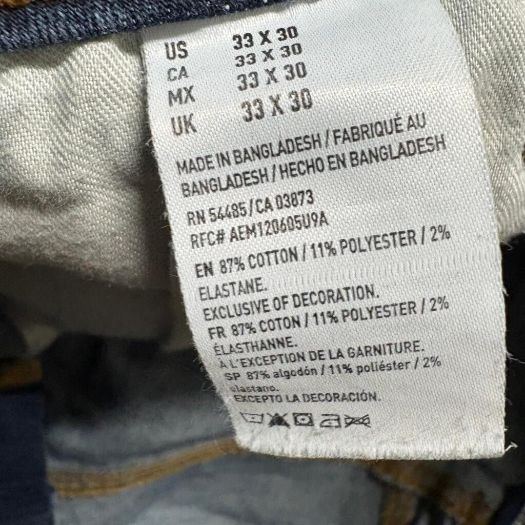 American Eagle Outfitters Jeans Mens 33x30 Blue Denim Straight Leg Stretch