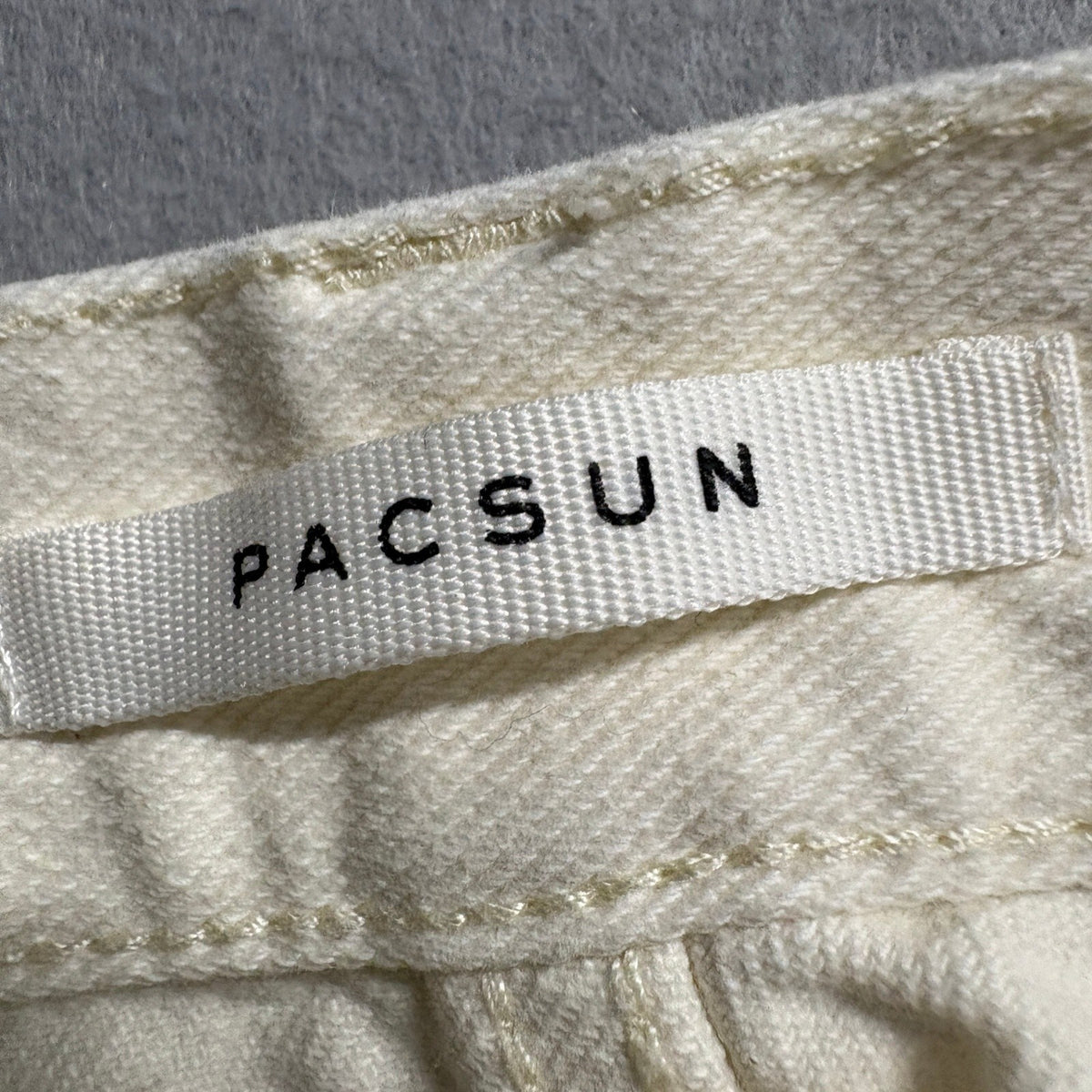 PacSun Womens Cargo Utility Pants Size 23 Cream Off White Denim Straight Leg