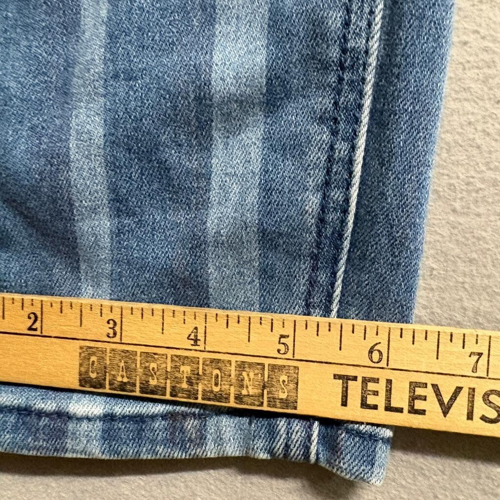 Sky and Sparrow Striped Jeans Womens Size 11 Blue Denim High Rise Ankle Crop