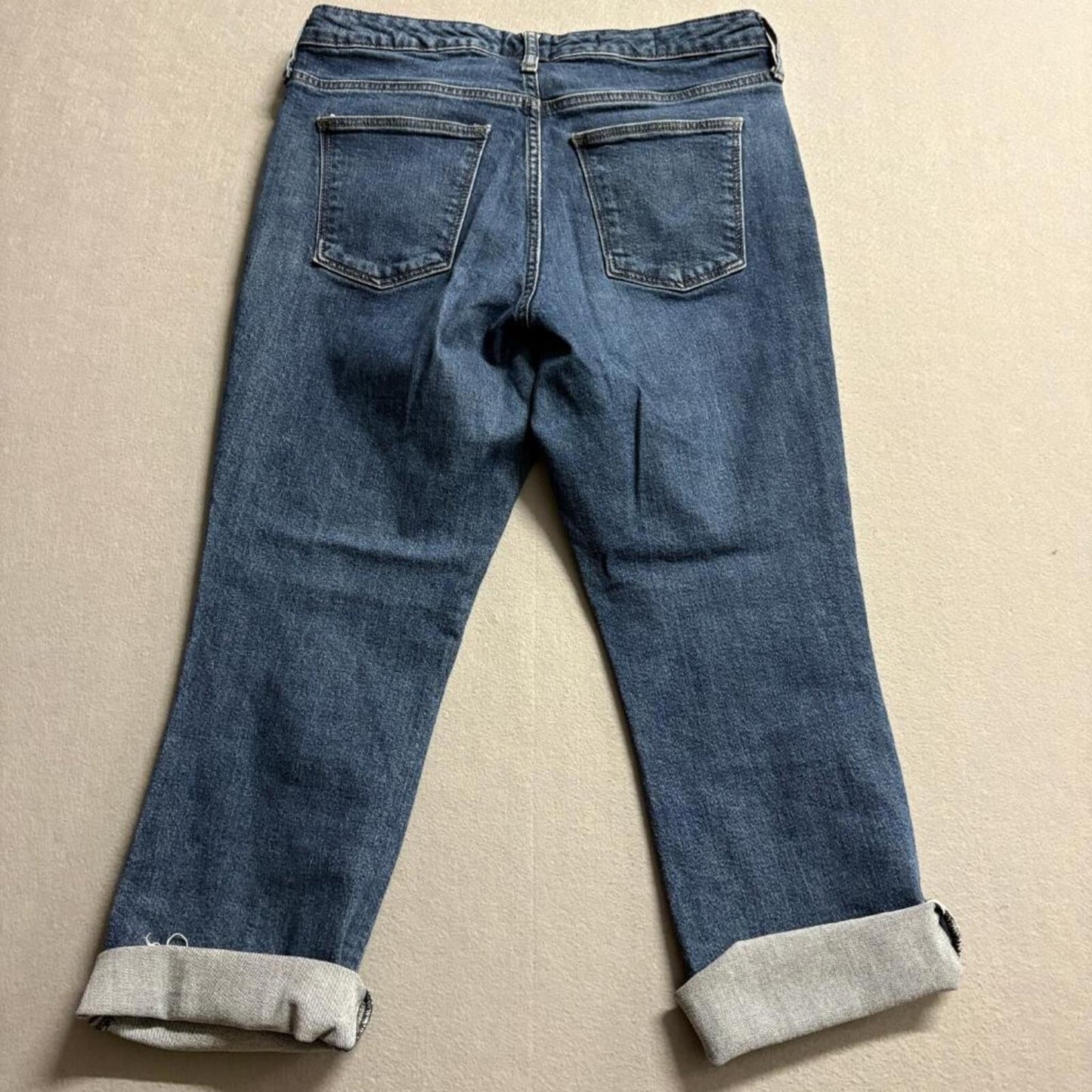 Universal Thread Ankle Bootcut Jeans Womens 12/31R Blue Stretch Denim Cuffed