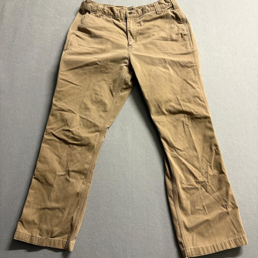 Carhartt Relaxed Fit Twill Work Pants Mens 33x30 Tan Khaki 5-Pocket BN0095-M